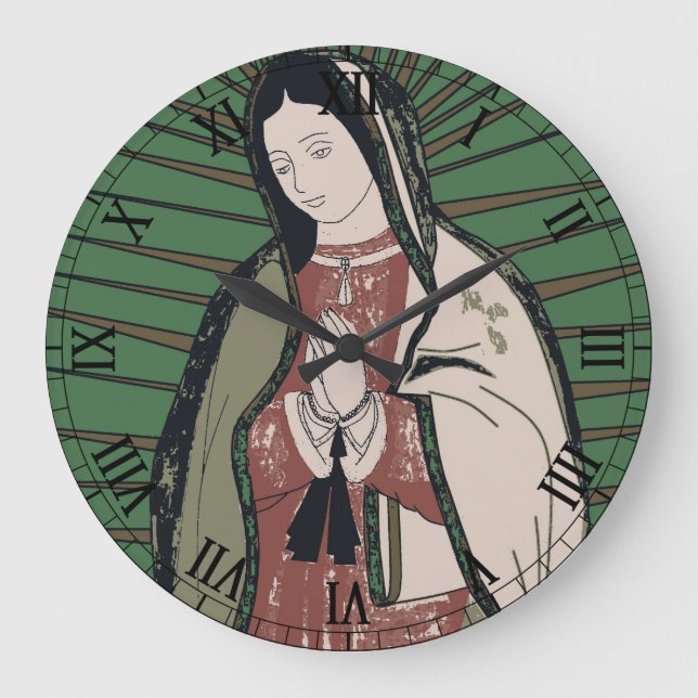 our lady of guadalupe large clock (Front)
