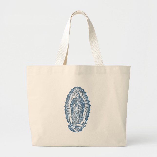 Our Lady of Guadalupe Large Tote Bag (Front)