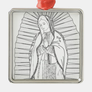 our lady of guadalupe metal tree decoration