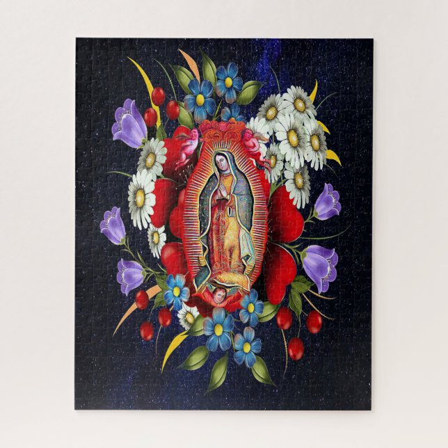 Our Lady of Guadalupe Mexican Aztec Virgin Mary Jigsaw Puzzle (Vertical)