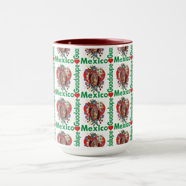 Our Lady of Guadalupe Mexican Aztec Virgin Mary  Mug (Center)