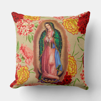 Our Lady of Guadalupe Mexican Virgin Mary Saint Cushion
