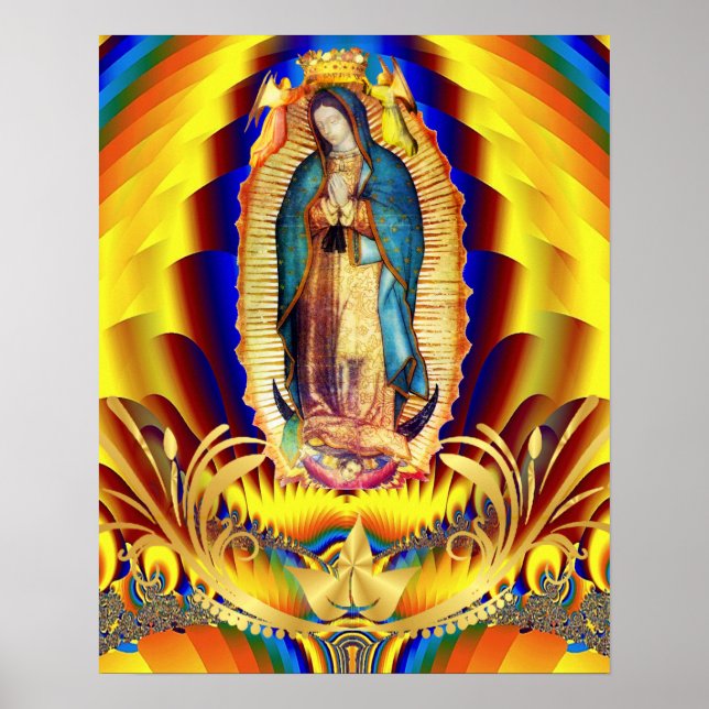 Our Lady of Guadalupe Mexico Virgin Mary Poster (Front)