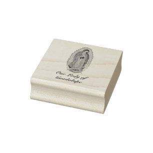 Our Lady of Guadalupe Miraculous Tilma Fine Art Rubber Stamp