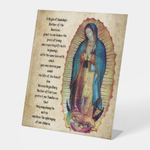 Our Lady of Guadalupe, Nuestra Señora de Guadalupe Pedestal Sign