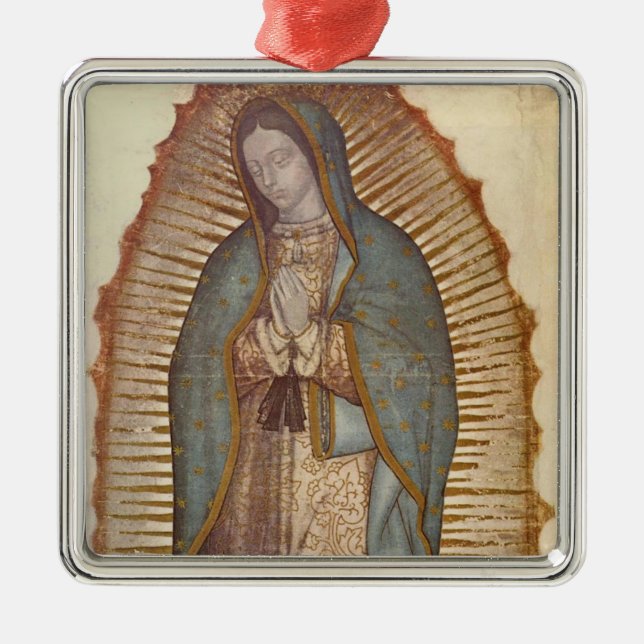 Our Lady of Guadalupe (Nuestra Señora) (Virgen) Metal Tree Decoration (Front)