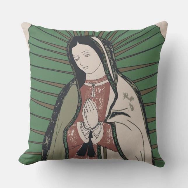our lady of guadalupe outdoor cushion (Front)