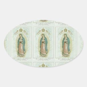Our Lady Of Guadalupe Oval Sticker
