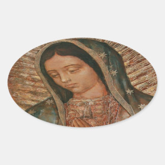 our lady of guadalupe oval sticker