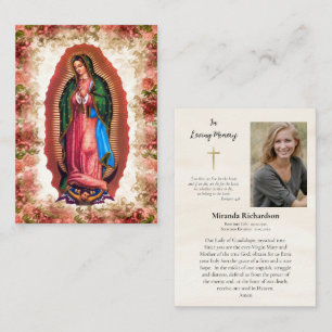 Our Lady of Guadalupe Photo Memorial Prayer Card