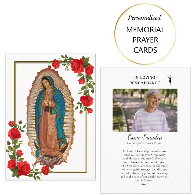 Our Lady of Guadalupe Photo Memorial Prayer Card   (Creator Uploaded)