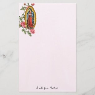 Our Lady of Guadalupe Pink Roses Personalised      Stationery