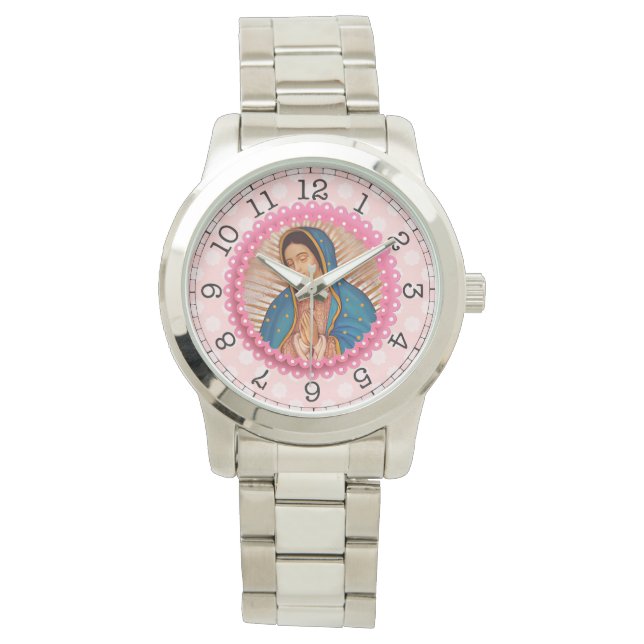 Our Lady of Guadalupe Pink Roses  Watch (Front)