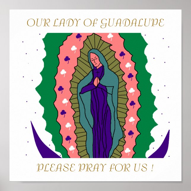 OUR LADY OF GUADALUPE PLEASE PRAY FOR US ! POSTER (Front)