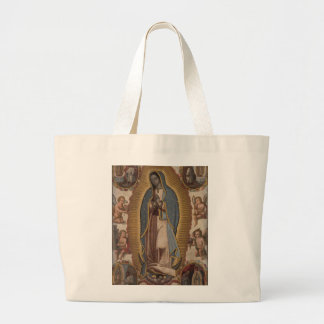OUR LADY OF GUADALUPE PRAY FOR US LARGE TOTE BAG