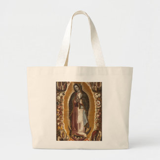 OUR LADY OF GUADALUPE PRAY FOR US LARGE TOTE BAG