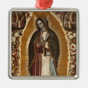 OUR LADY OF GUADALUPE PRAY FOR US METAL TREE DECORATION