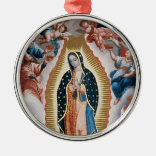 OUR LADY OF GUADALUPE PRAY FOR US METAL TREE DECORATION