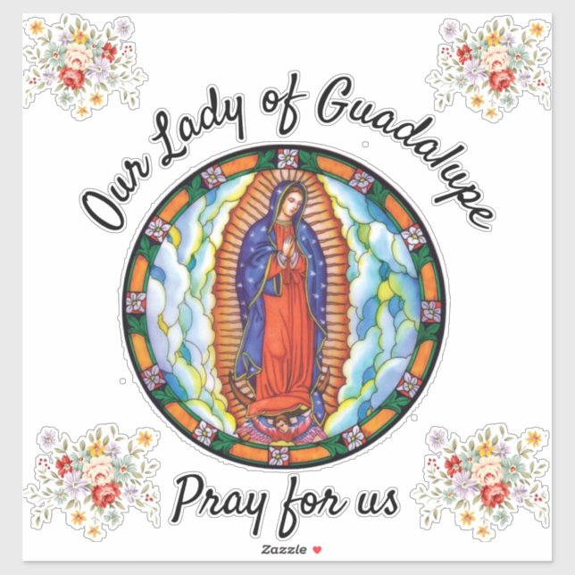 Our Lady of Guadalupe Pray For Us Saint Car Window (Sheet)