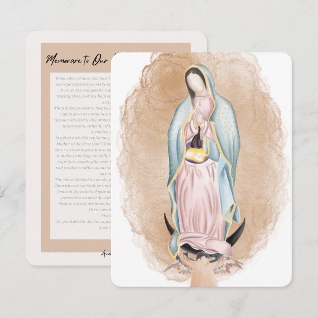 Our Lady of Guadalupe Prayer Card - 10 pack (Front/Back)