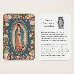 Our Lady of Guadalupe Prayer Holy Card