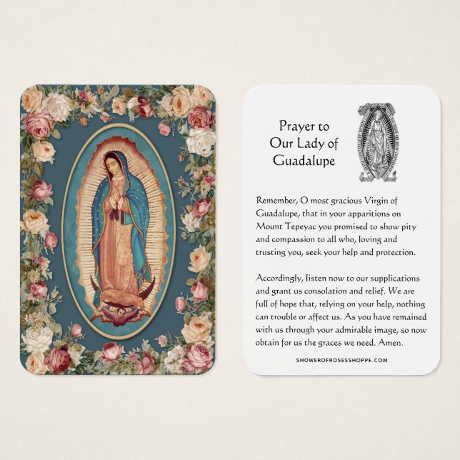 Our Lady of Guadalupe Prayer Holy Card (Front & Back)