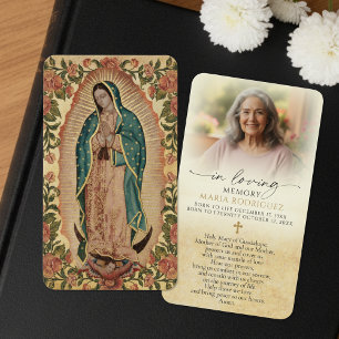 Our Lady of Guadalupe Prayer Photo Sympathy Cards