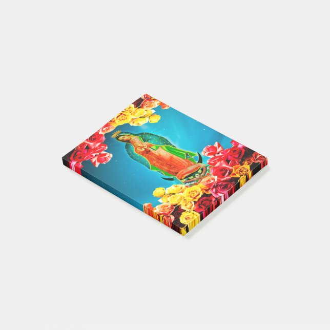 Our Lady of Guadalupe Pretty Post it Notes (Angled)
