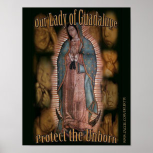 OUR LADY OF GUADALUPE PROTECT THE UNBORN. POSTER