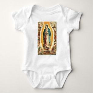 Our Lady Of Guadalupe Radiant Art Baby Bodysuit