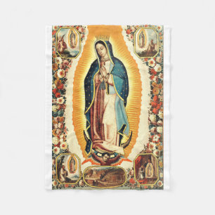 Our Lady Of Guadalupe Radiant Art Fleece Blanket