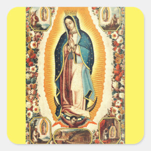 Our Lady Of Guadalupe Radiant Art Square Sticker