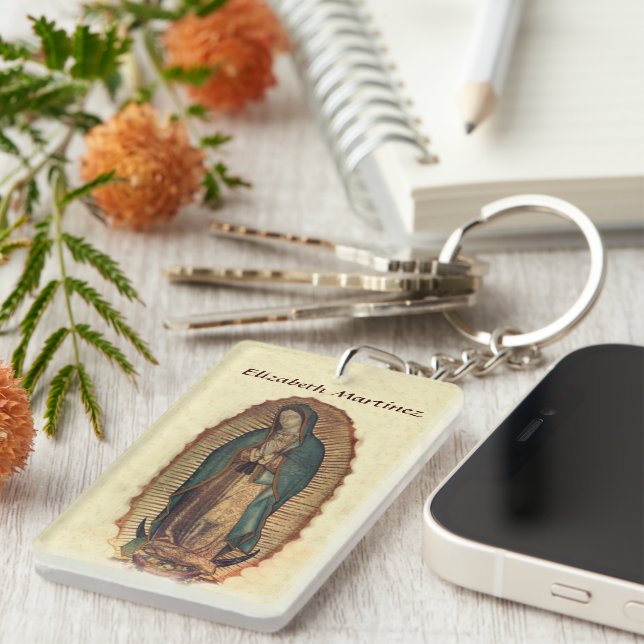 Our Lady of Guadalupe Saint of Americas Key Ring (Front Right)