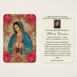 Our Lady of Guadalupe Spanish Funeral Holy Prayer