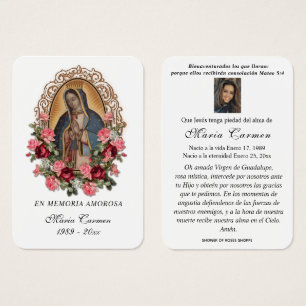 Our Lady of Guadalupe Spanish Funeral Holy Prayer