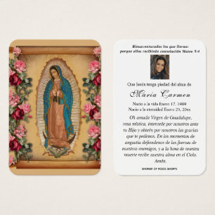 Our Lady of Guadalupe Spanish Funeral Holy Prayer