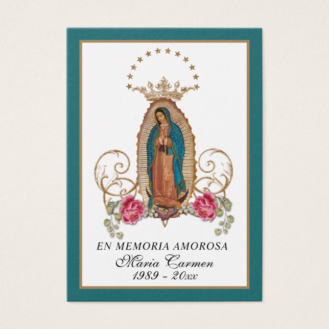 Our Lady of Guadalupe Spanish Funeral Holy Prayer (Front)
