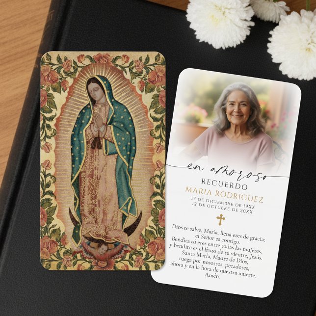 Our Lady of Guadalupe Spanish Memorial Prayer Card (Creator Uploaded)