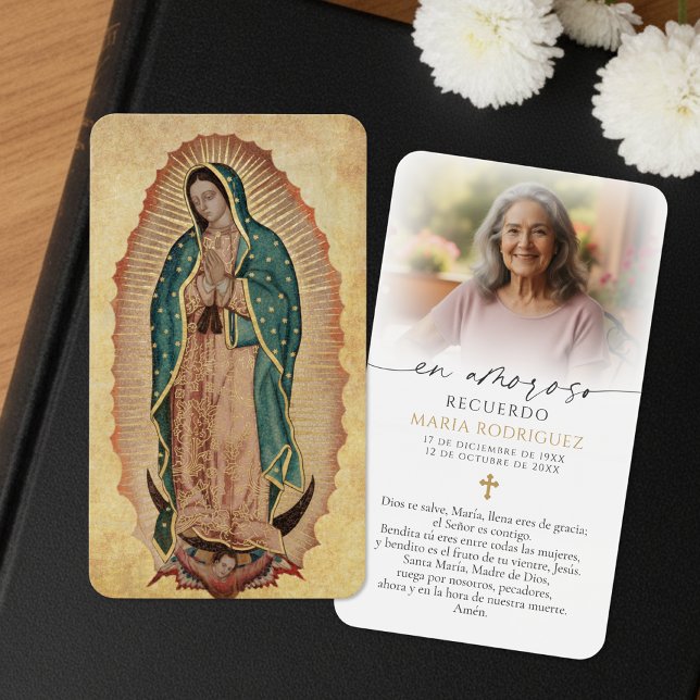 Our Lady of Guadalupe Spanish Memorial Prayer Card (Creator Uploaded)