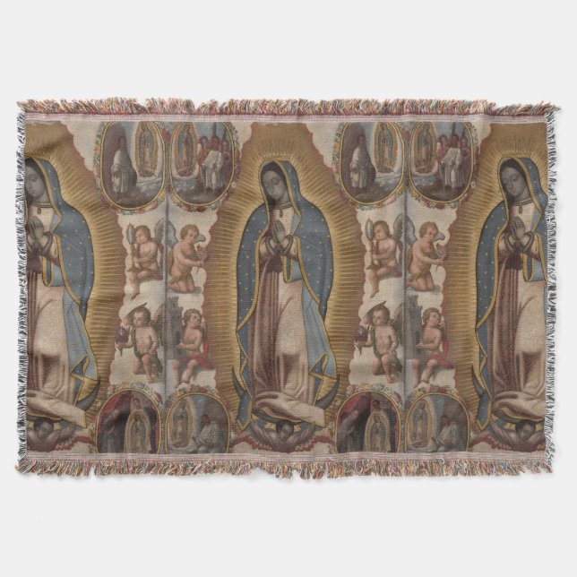 Our Lady of Guadalupe Throw Blanket (Front)