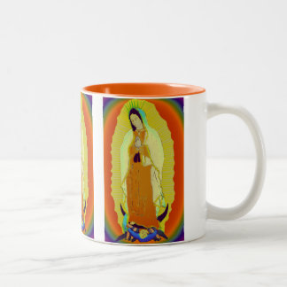our lady of guadalupe Two-Tone coffee mug