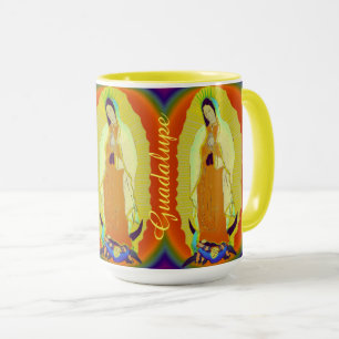 our lady of guadalupe Two-Tone coffee mug