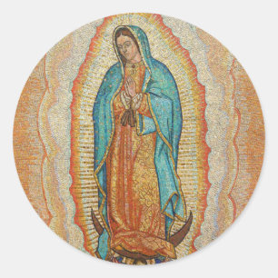 Our Lady Of Guadalupe Version Classic Round Sticker