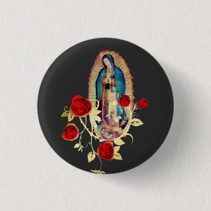 Our Lady of Guadalupe Virgen Maria A-100121 Button