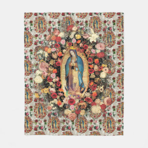 Our Lady of Guadalupe Virgin Mary Catholic Saint Fleece Blanket