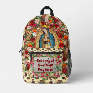 Our Lady of Guadalupe Virgin Mary Catholic Saint Printed Backpack