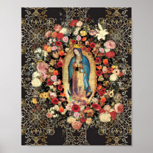 Our Lady of Guadalupe Virgin Mary Colourful Poster