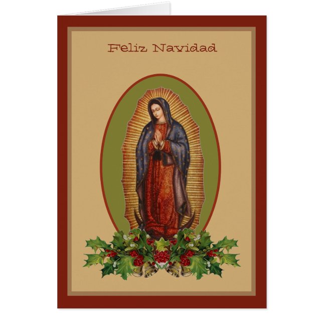 Our Lady of Guadalupe Virgin Mary Feliz Navidad (Front)