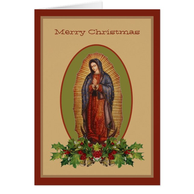 Our Lady of Guadalupe Virgin Mary Feliz Navidad (Front)