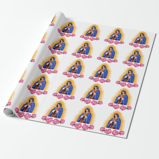 Our Lady of Guadalupe Wrapping Paper (Unrolled)